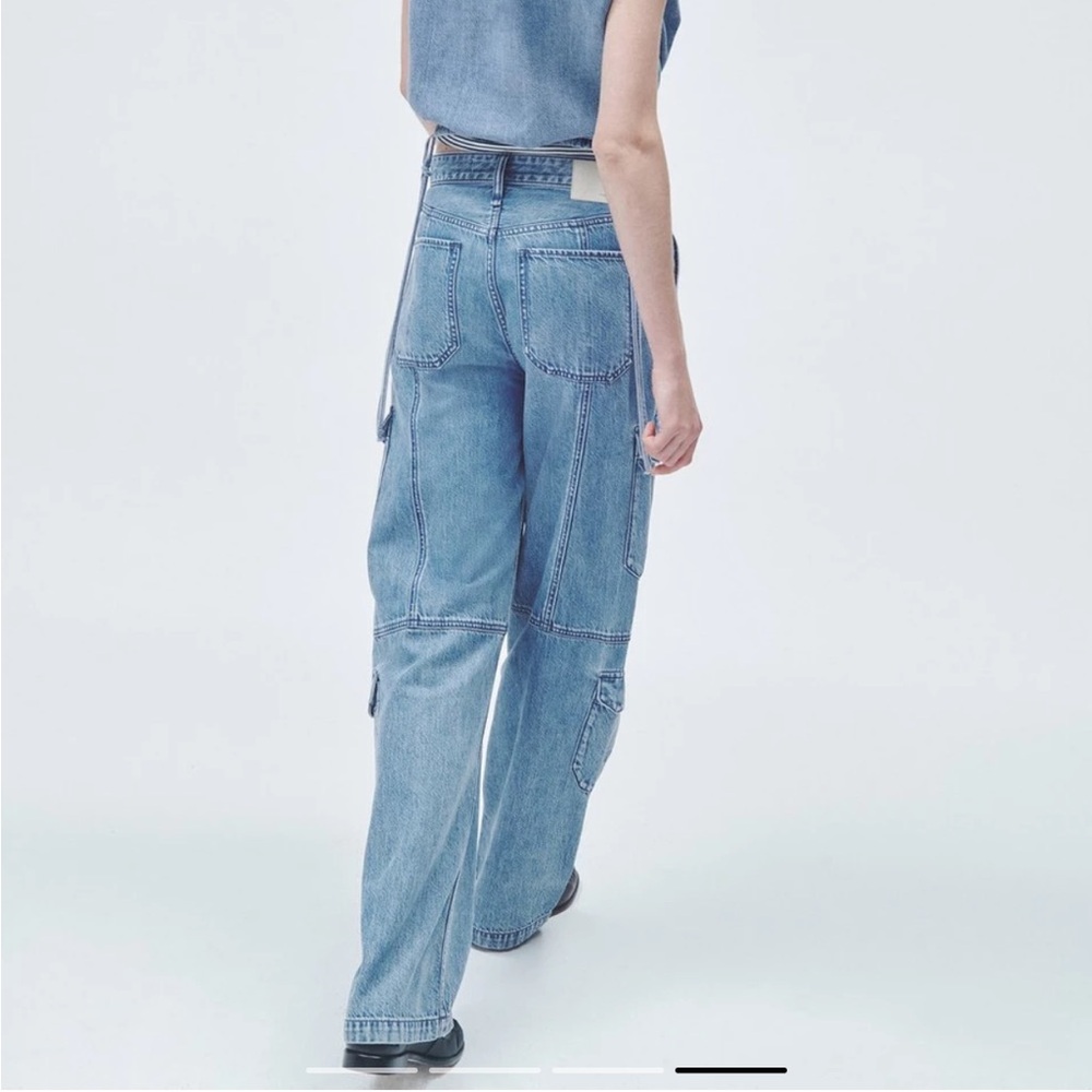 Rag & Bone Ultra Featherweight Denim Fiona Cropped Denim Top Size Small - Picture 4 of 14